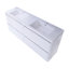 72 po W Meuble-lavabo autoportant à double cuve avec lavabo blanc-1051125727
