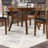 Dining Room Furniture Walnut Rubber Wood Round Table 1Pc Table W Shelve-928764436