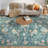 Nourison Botanical Washables 7'6" x 9'10" Green Multicolor Farmhouse Indoor Rug-1439177397-1439136589
