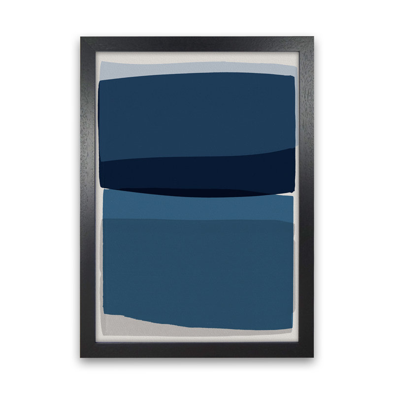 Modern Blue by Orara - Print, 42cm H x 29.7cm W x 3cm D, Black Framed