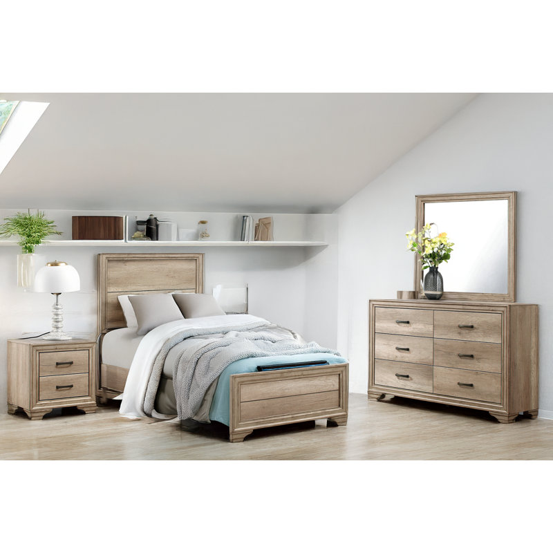 Braxton Rustic Melamine Panel Bedroom Set, Grand