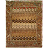 Hand Knotted Wool Chevron Area Rug