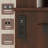 42" W Walnut Makeup Vanity Desk With Mirror And Lights And Charging Station