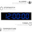 Grande horloge numérique imperméable, grande horloge d'extérieur à DEL avec chronomètre, alarmes et plus encore!-1113606277-1113606330