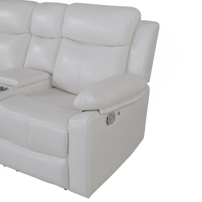WHITE RIGHT ARM FACING SECTIONAL