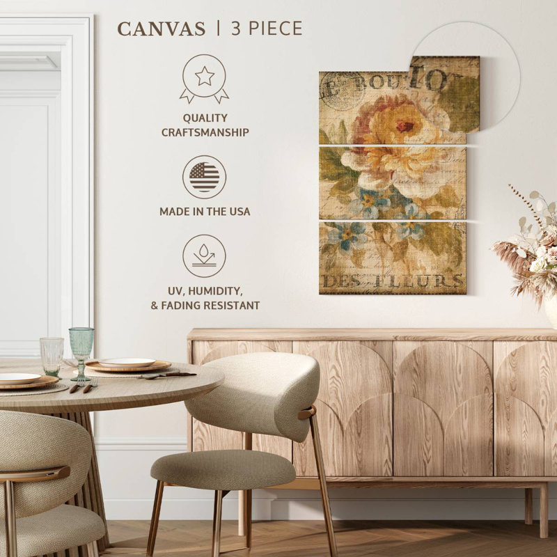Harnek Parisian Flowers I, H 32 po x l 20 po