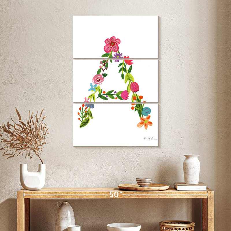 Lettre de l'alphabet floral Keiri I, H 32 po x l 20 po