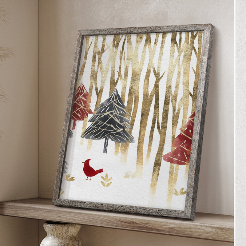 «Christmas Holiday Art CDXL», reproduction encadrée - bois massif, H 15 po x l 12 po