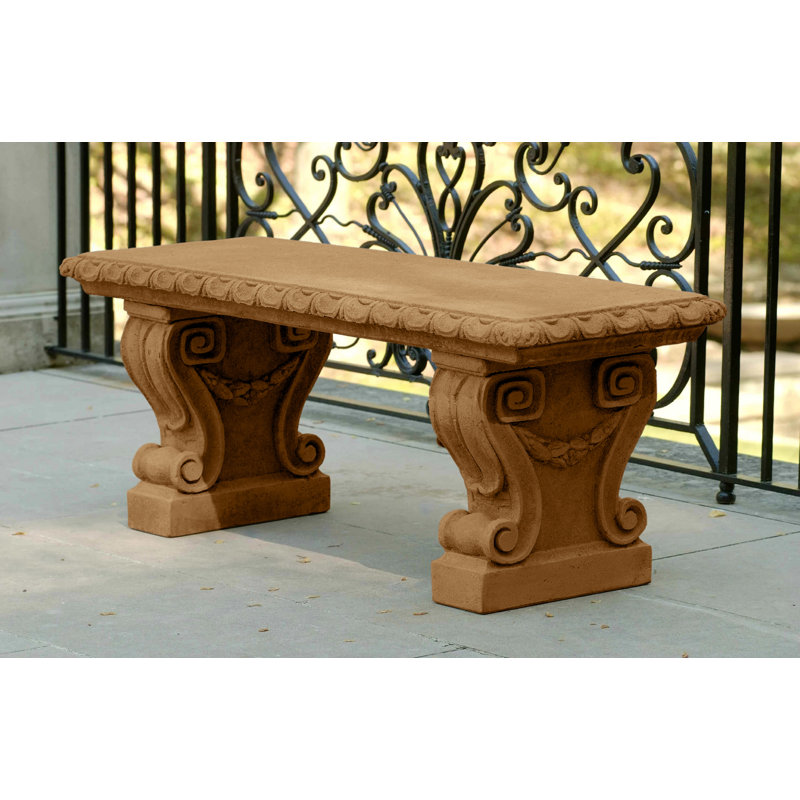Banc de jardin en pierre Longwood, Travertin