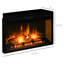 Foyer électrique encastrable 1400W 14 po, 27 po, noir, donne un foyer à zone de confort semblable à une flamme, 1400 W, télécommandé avec flamme réaliste