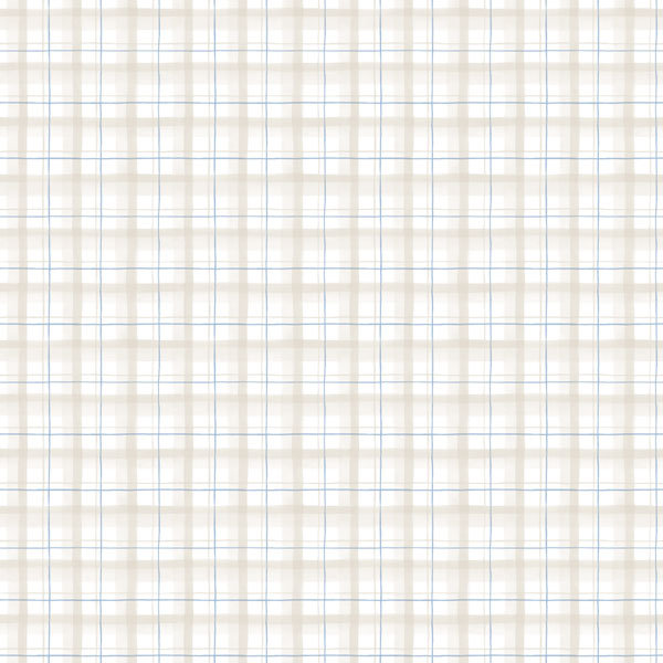Country Cottage Country Check Design 33' L x 21" W Wallpaper Roll, Blue