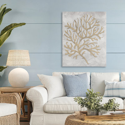 Grey Coral Drawing Canvas, design by Patti Bishop