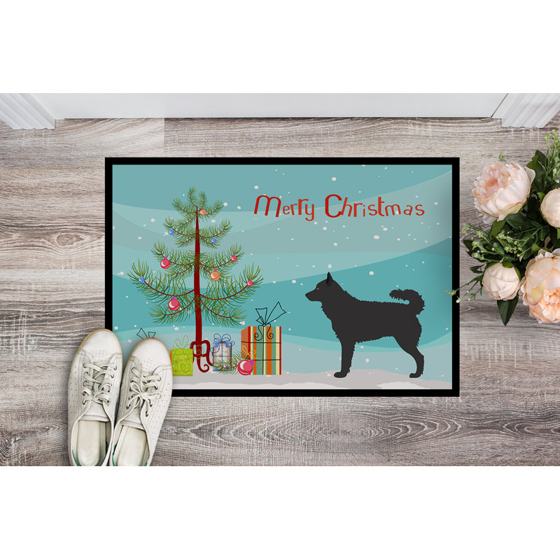 Tapis de porte pour l’extérieur antidérapant de noël mudi, Rectangle 1 pi 6 po x 2 pi 3 po