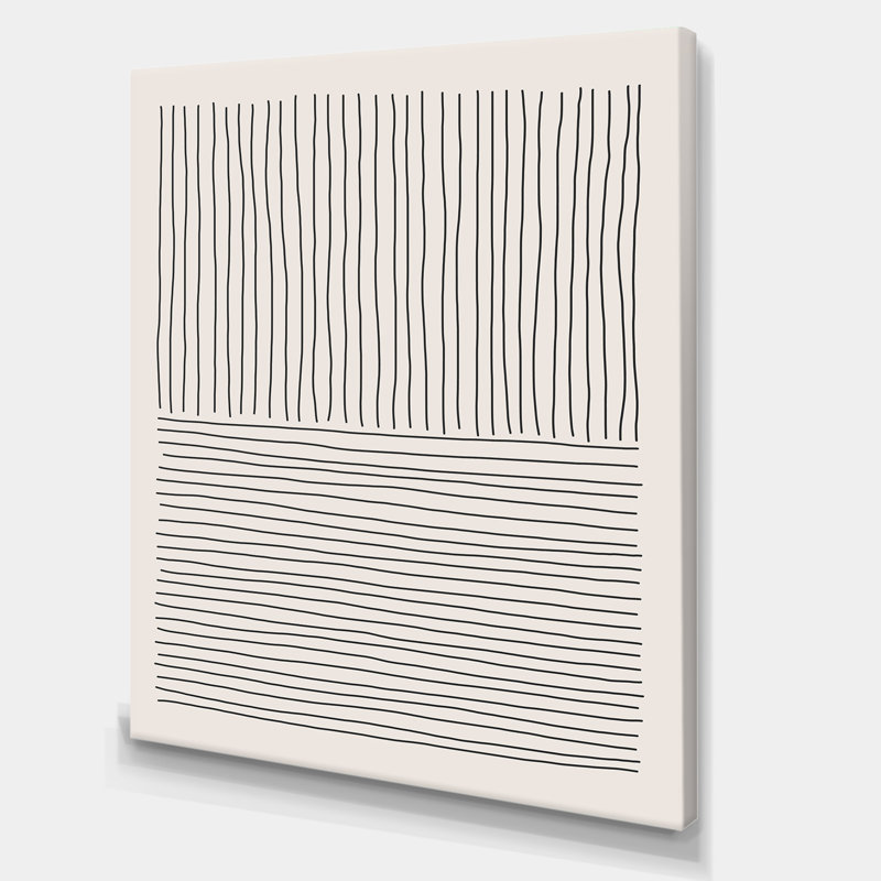 Minimal Geometric Lines III - impression sur toile tendue, H 46 po x l 36 po x P 1,5 po