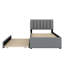 Lit plateforme tapissier avec lit gigogne-69841875