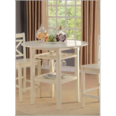 Table à hauteur de comptoir crème