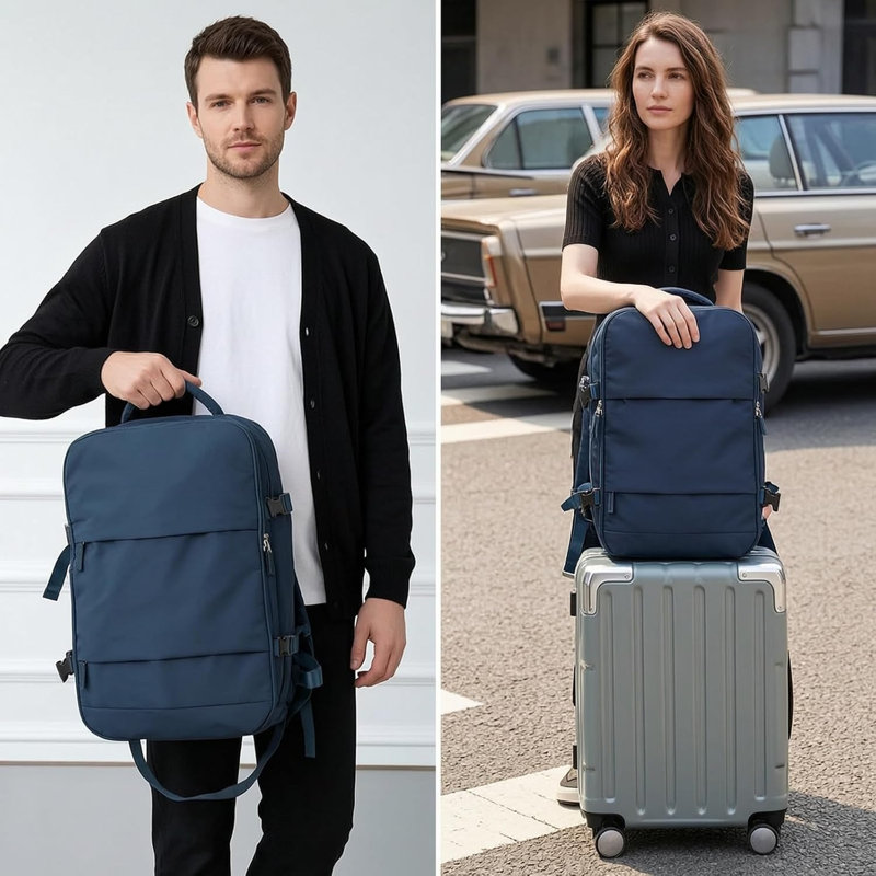 Travel Backpack with Vacuum Bag & Pump