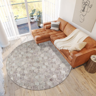 Tapis gris en similicuir mosaïque 3 po x 5 po