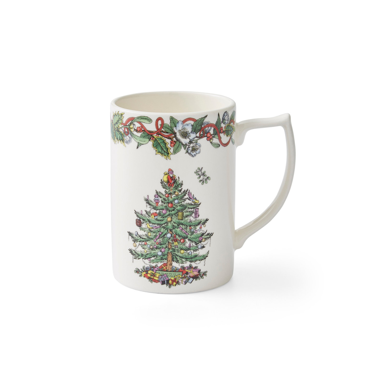 Christmas Wreath 12 Oz. Mugs, Set of 4