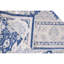 Tapis bleu et ivoire de haute qualité noué à la main