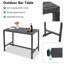 Counter Height 36.97'' Iron Bar Table-1756289695-1772975563