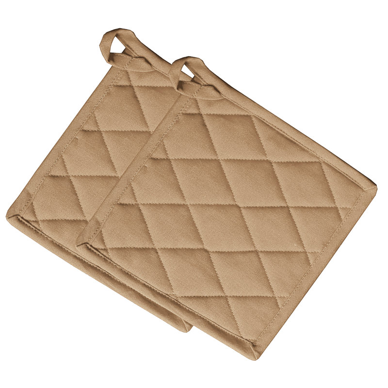Home Mart Goods Polyester Potholder Set, Beige