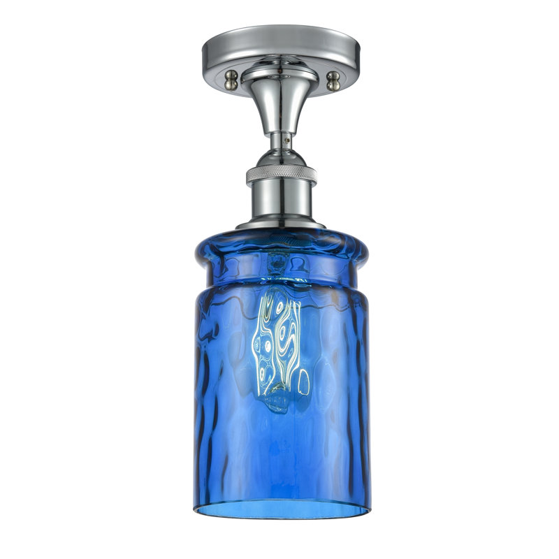Plafonnier semi-encastré 1 lumière 4,75 po Binkley, Ampoule non incluse, Transparent, Chrome poli