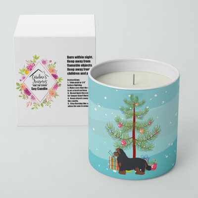 Pine / Christmas Tree Scented Jar Candle with Ceramic Holder