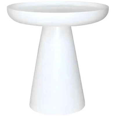 Table d'appoint ronde blanche en résine Aria