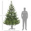 Arbre de Noël 7 pi avec look, 2901 pointes, assemblage facile, branches ignifuges, feu stable, base