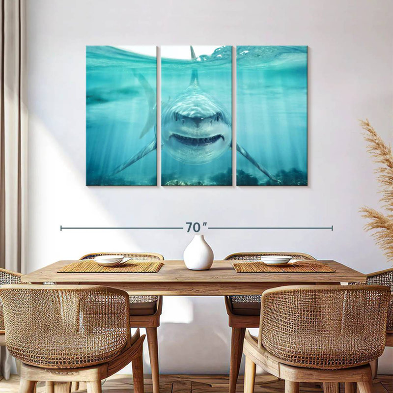 Predatory White Shark, 36" H x 57" W