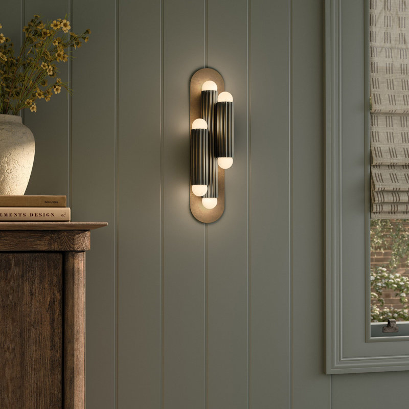 Vesta Triple Sconce, Heritage Bronze Brass