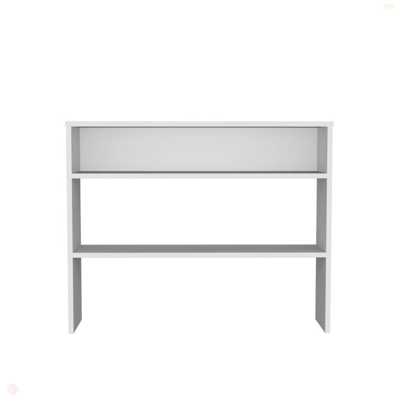 39" Wide 2-Tier Shelf Narrow Console Table, Entryway Table, White