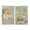 Ensemble de 2 giclées encadrées tons neutres avec pastels doux, design par Suzanne Nicoll