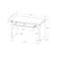 Bureau d'ordinateur moderne de 48 po avec design en stratifié noir, idéal pour le bureau à domicile en stratifié d'ordinateur portable contemporain, travail efficace