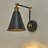 1 - Light Wall Sconces Swing Arm Wall Sconces Bedroom  Black