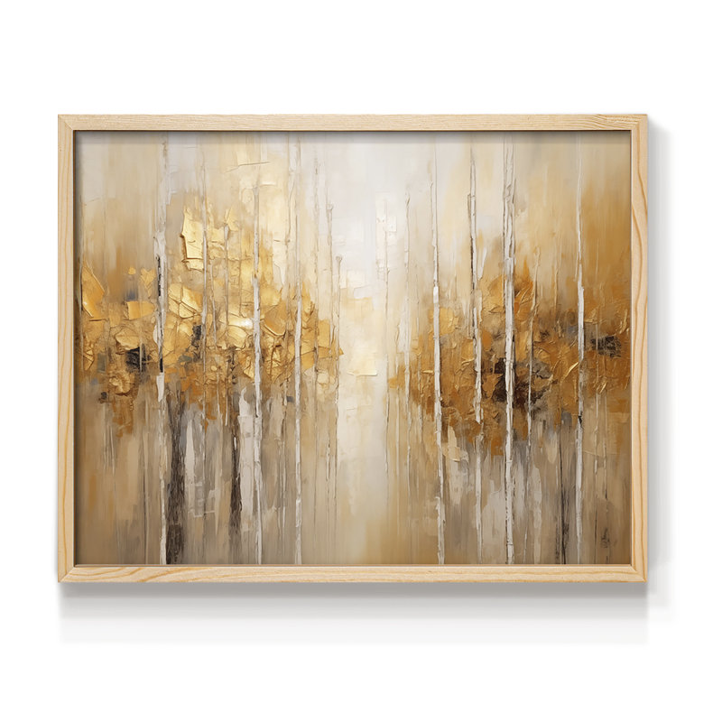 Série abstraite - CLX - reproduction encadrée, H 11 po x l 14 po, Naturel