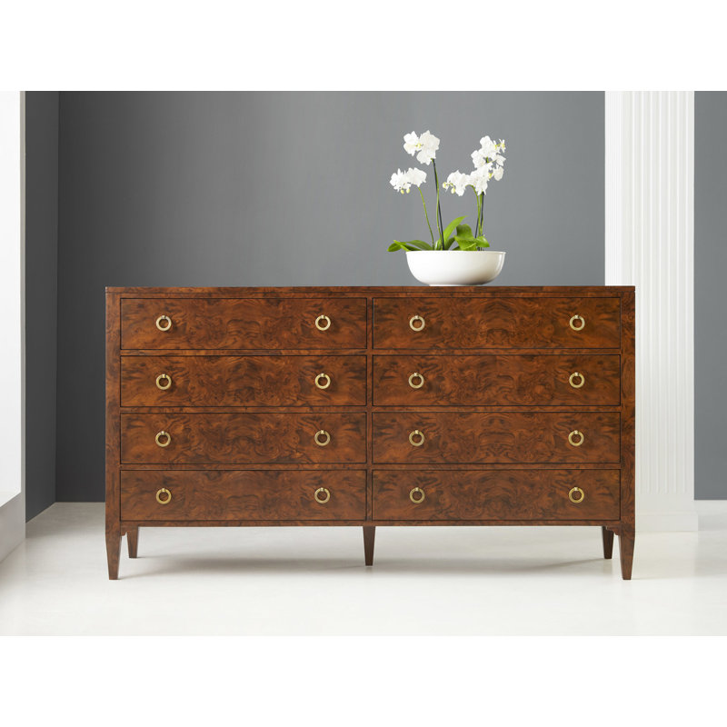 Walnut Burl 8 - Drawer Dresser