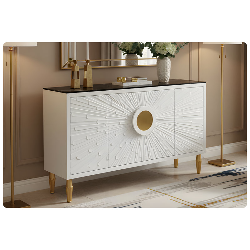 Armoire de rangement 63 "avec portes et tablettes - armoire de rangement pour bureau, armoire de chambre à coucher, armoire de rangement pour couloir, console