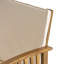 Fauteuils club pour l'extérieur - sièges profonds et garniture intérieure centrale en bois avec 2 coussins résistants aux intempéries