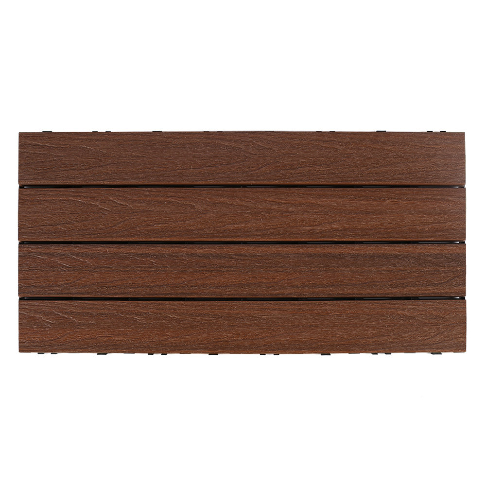 UltraShield Naturale 24" x 12" Composite Interlocking Deck Plank (Set of 10) NewTechWood 