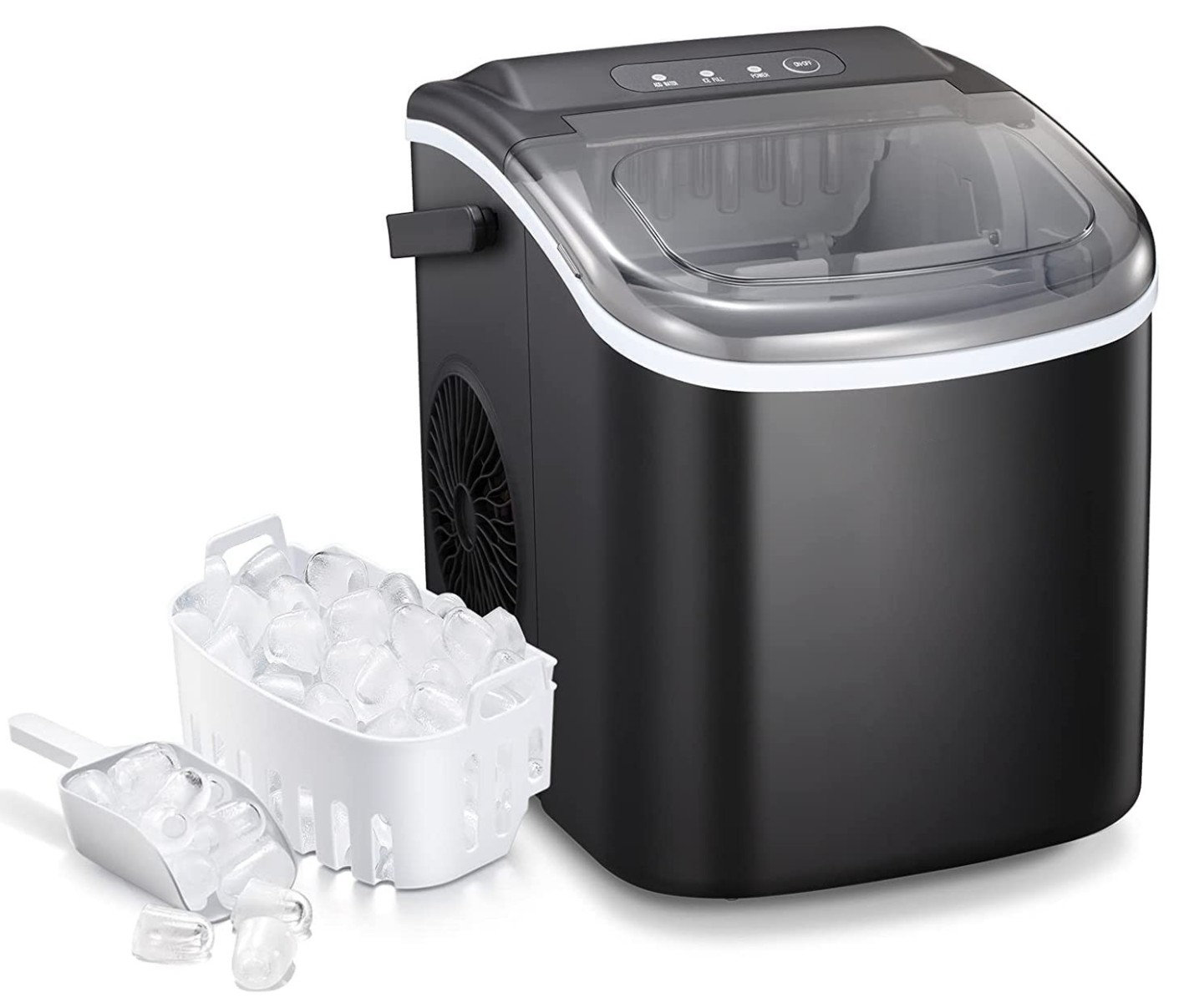 R.W.FLAME 26 Lb.Daily Production Bullet Ice Countertop Ice Maker, SelfCleaning Ice Makers