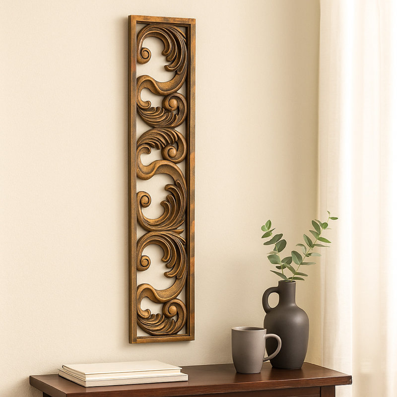 Décoration murale décorative, motif à volutes classique 10X42