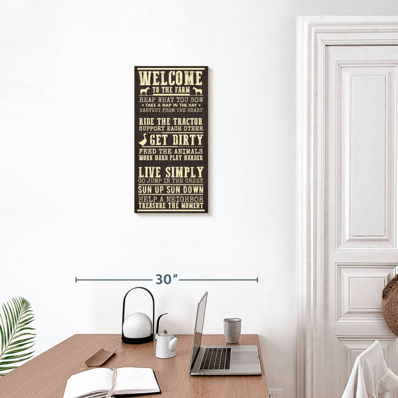 Welcome To The Farm Wall Sign