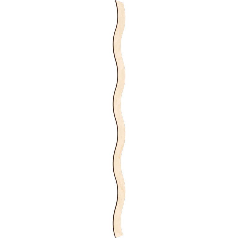 Ensemble de panneaux muraux décoratifs en bois Brazos, H 47 po x l 3,25 po x P 0,25 po, Bouleau