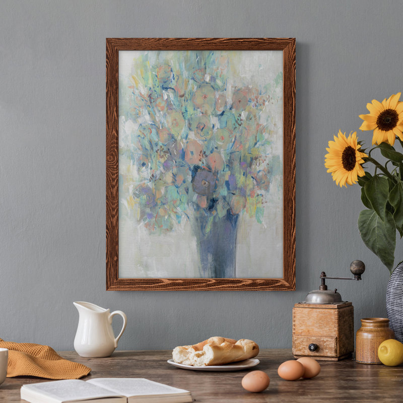 Bouquet II - peinture sur toile encadrée, Érable, H 44 po x l 31 po x P 1 po