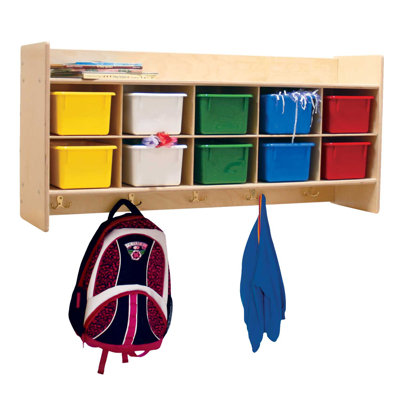 Contender (10) Cubbie Wall Hanging Storage with Hooks