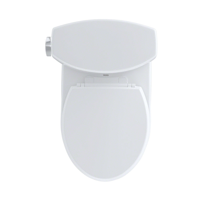 Drake® 1.28 GPF (Water Efficient) Round Two-Piece Toilet (Seat Not Included), Left Hand Lever, Cotton White