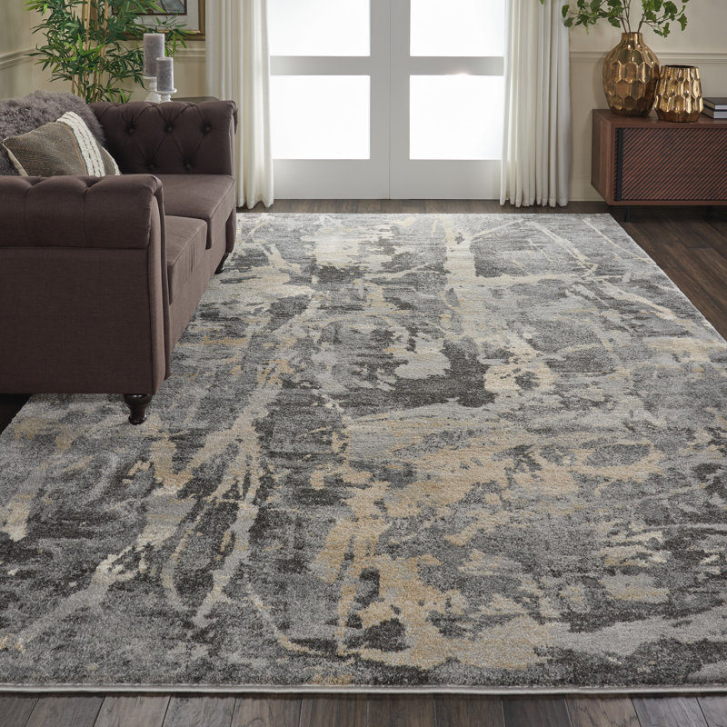 Prewett Abstract Indoor Rug, Rectangle 9'6" x 13'