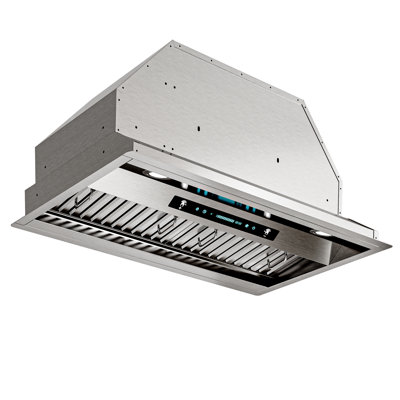 30" 900 CFM  Insert Convertible Range Hood Stainless Steel Quiet 4 Speed Gesture Remote and Touch Panel Control with LED Lights